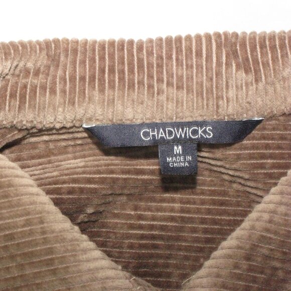 Chadwick's Light Brown Corduroy Button Front Jacket Size Medium - Picture 6 of 6